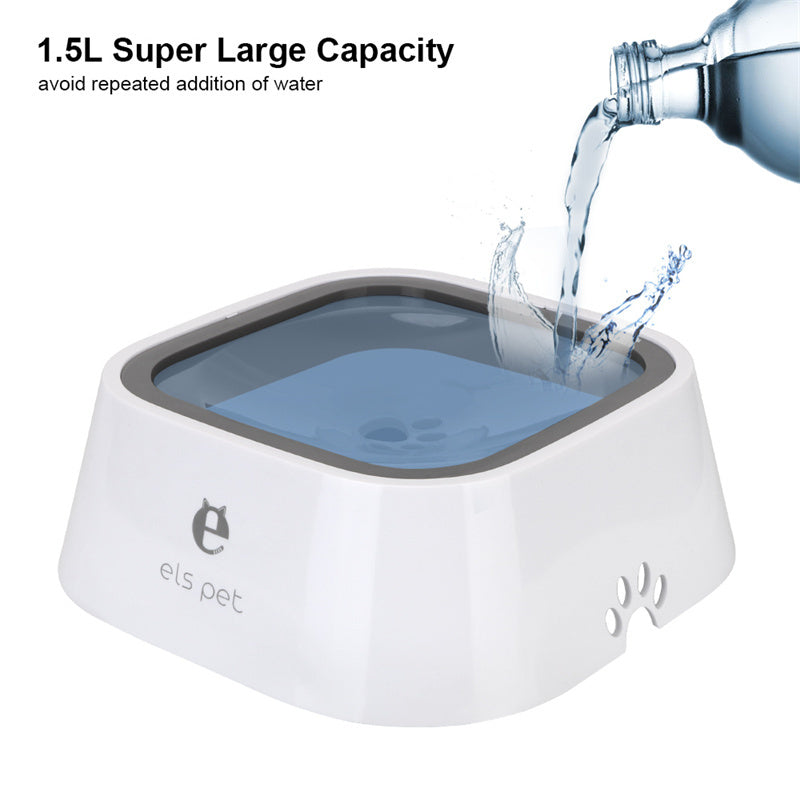 Bebedero Flotante Antisalpicaduras Premium para Perros y Gatos – Tazón de Agua Lento, Antivuelco y Fácil de Limpiar, 1,5 L y 2 L