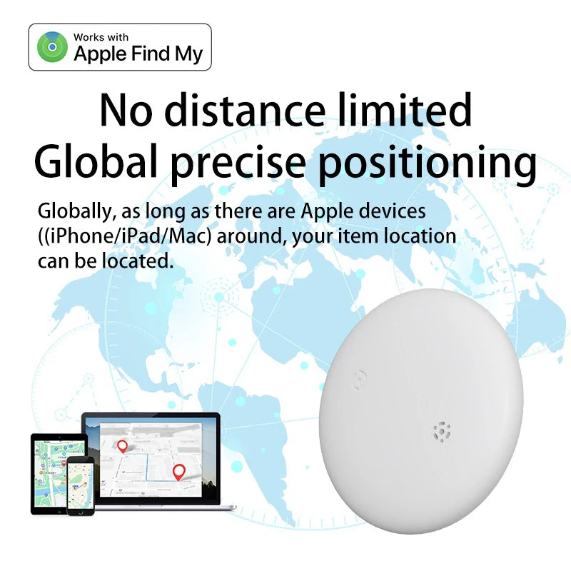 Localizador GPS Inteligente Antipérdida Compatible con Apple Find My – Rastreador Bluetooth para Llaves, Cartera, Coche o Mascotas
