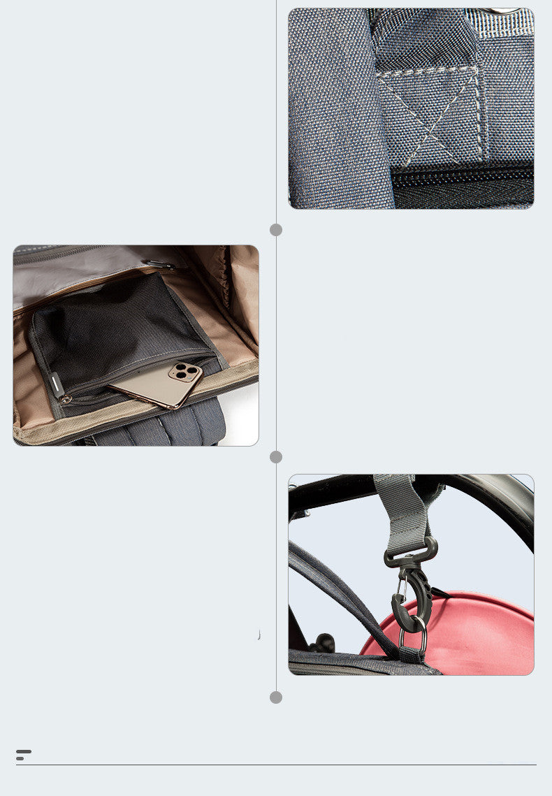 Mochila 2 en 1 con Cuna Portátil Plegable – Organización, confort y estilo para mamá y bebé