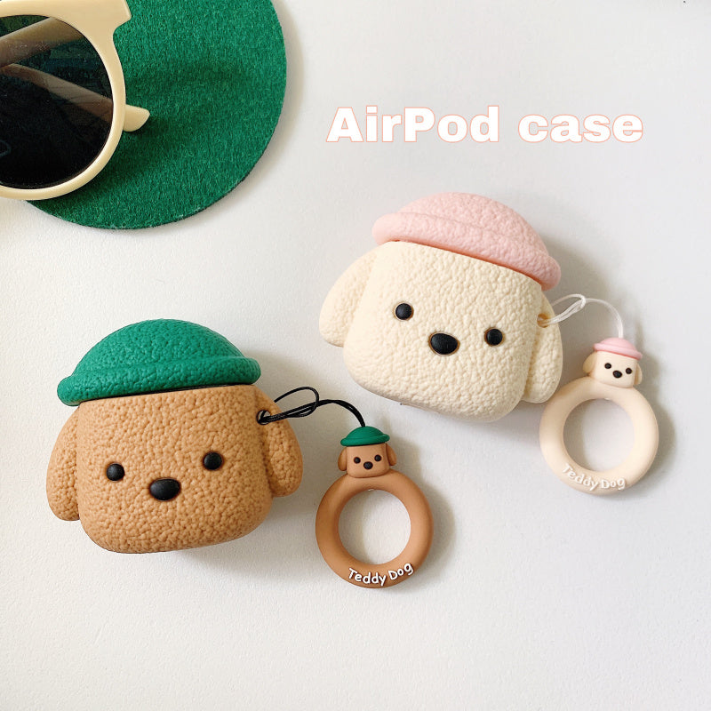 Funda AirPods Perrito con Gorra ✨ | Protección Divertida y Original para tus Auriculares Apple