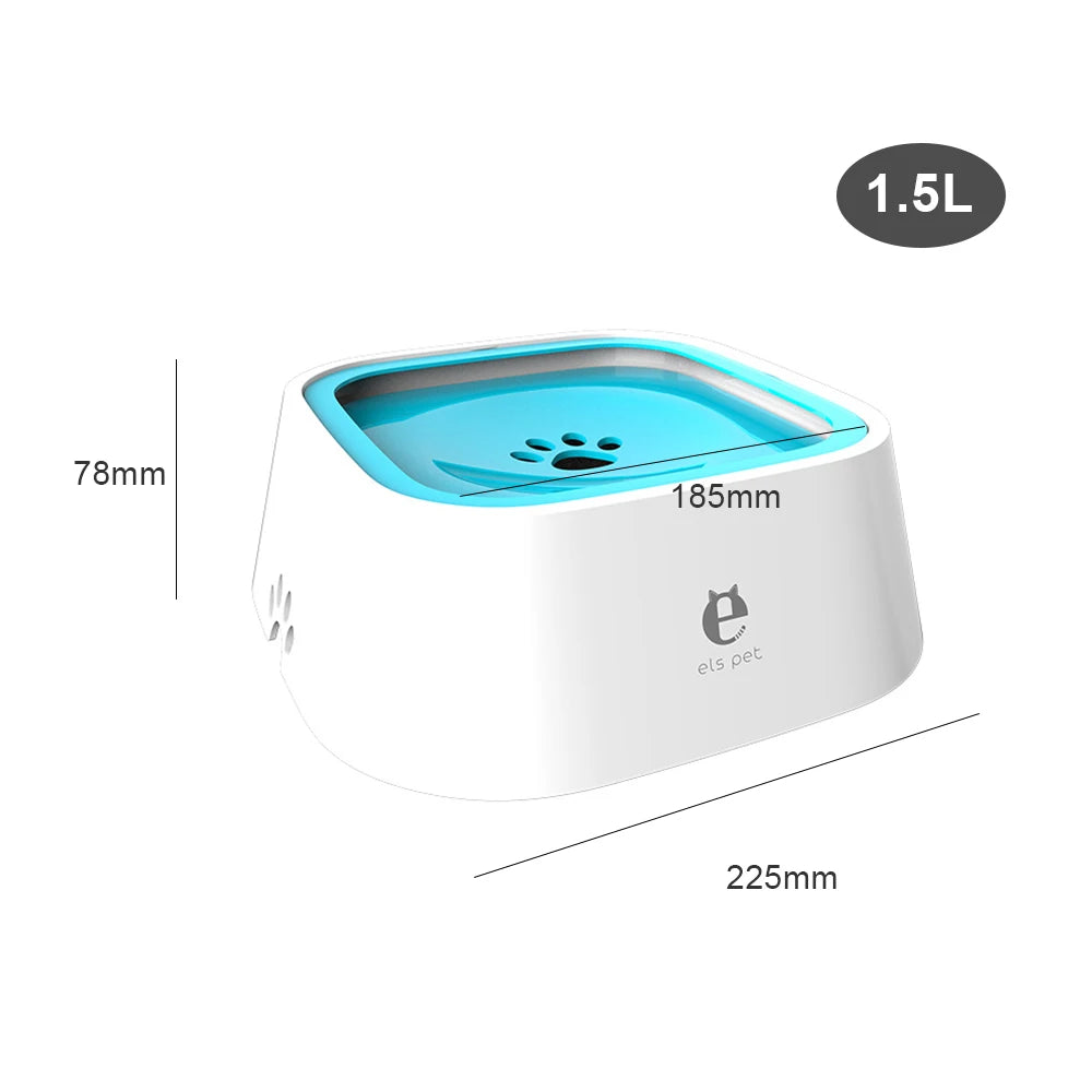 Bebedero Flotante Antisalpicaduras Premium para Perros y Gatos – Tazón de Agua Lento, Antivuelco y Fácil de Limpiar, 1,5 L