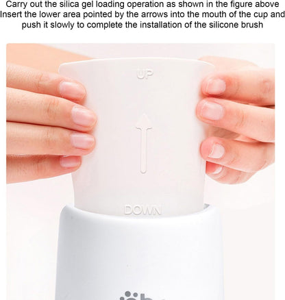 Mini Limpia Patas Portátil de Silicona para Perros Pequeños – Vaso Limpiador Compacto Antibarro con Cerdas Suaves y Diseño Antideslizante