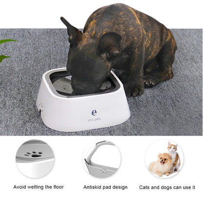 Bebedero Flotante Antisalpicaduras Premium para Perros y Gatos – Tazón de Agua Lento, Antivuelco y Fácil de Limpiar, 1,5 L