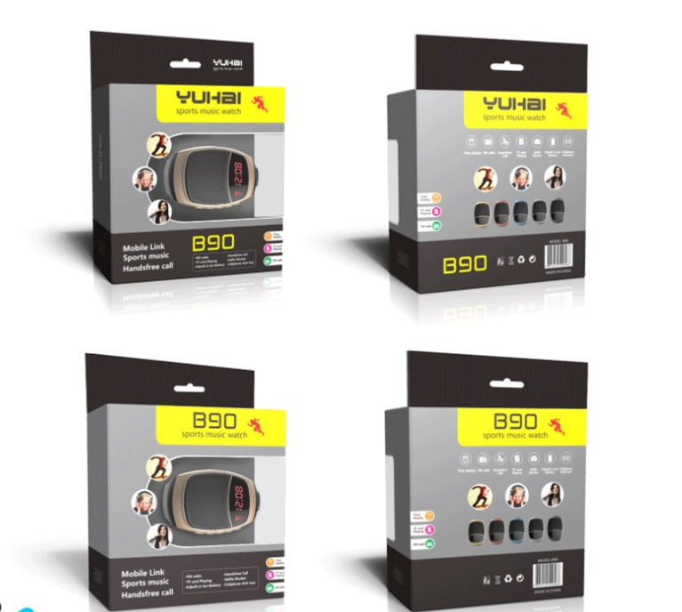 Reloj Altavoz Bluetooth Deportivo B90 – Reloj Inteligente Portátil con Audio 3W y Reproductor MP3 Integrado