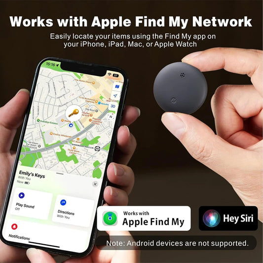 Localizador GPS Inteligente Antipérdida Compatible con Apple Find My – Rastreador Bluetooth para Llaves, Cartera, Coche o Mascotas