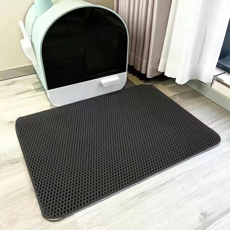 Alfombra Atrapa-arena para Gatos Antideslizante, Impermeable y Fácil de Limpiar – Tapete Higiénico Antiarena para Arenero